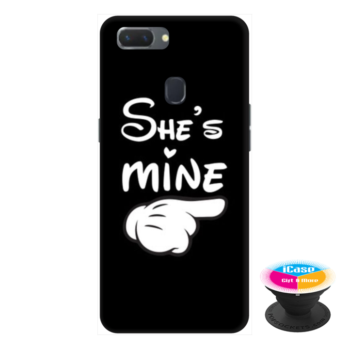 Hình ảnh Ốp lưng cho điện thoại Oppo A5S hình She'S Mine tặng kèm giá đỡ điện thoại iCase xinh xắn - Hàng chính hãng