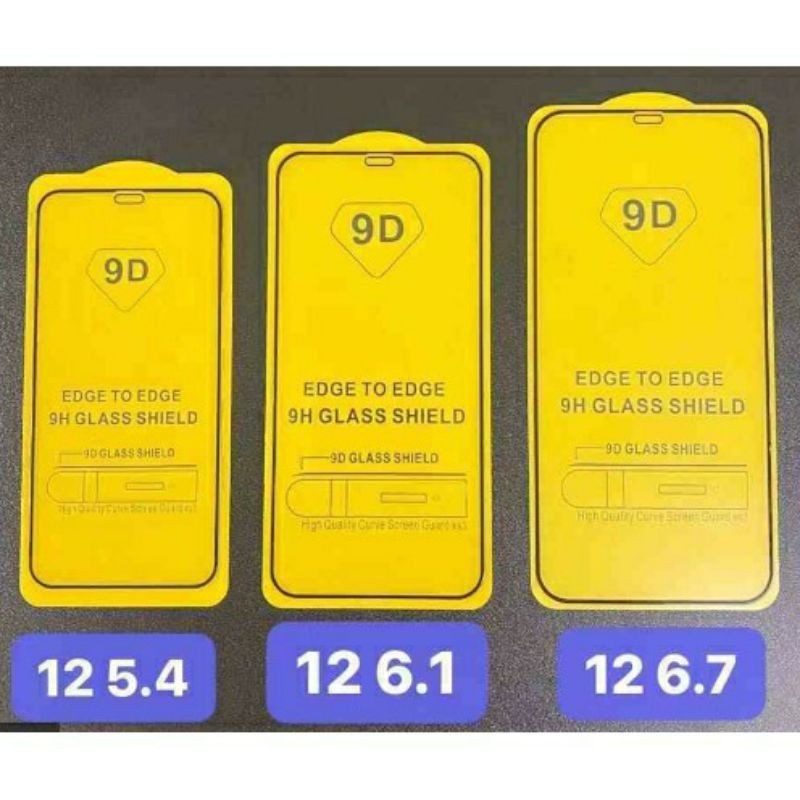 Kính cường lực 9D Dành Cho iPhone 12 Mini/ 12/ 12 Pro/ 12 Pro Max Full keo - Hàng Chính Hãng