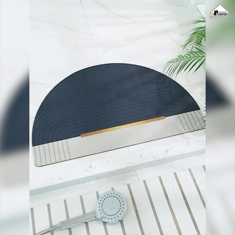 Thảm Half Circle Leather Trang Trí Cửa Ra Vào Thảm Nhà Tắm