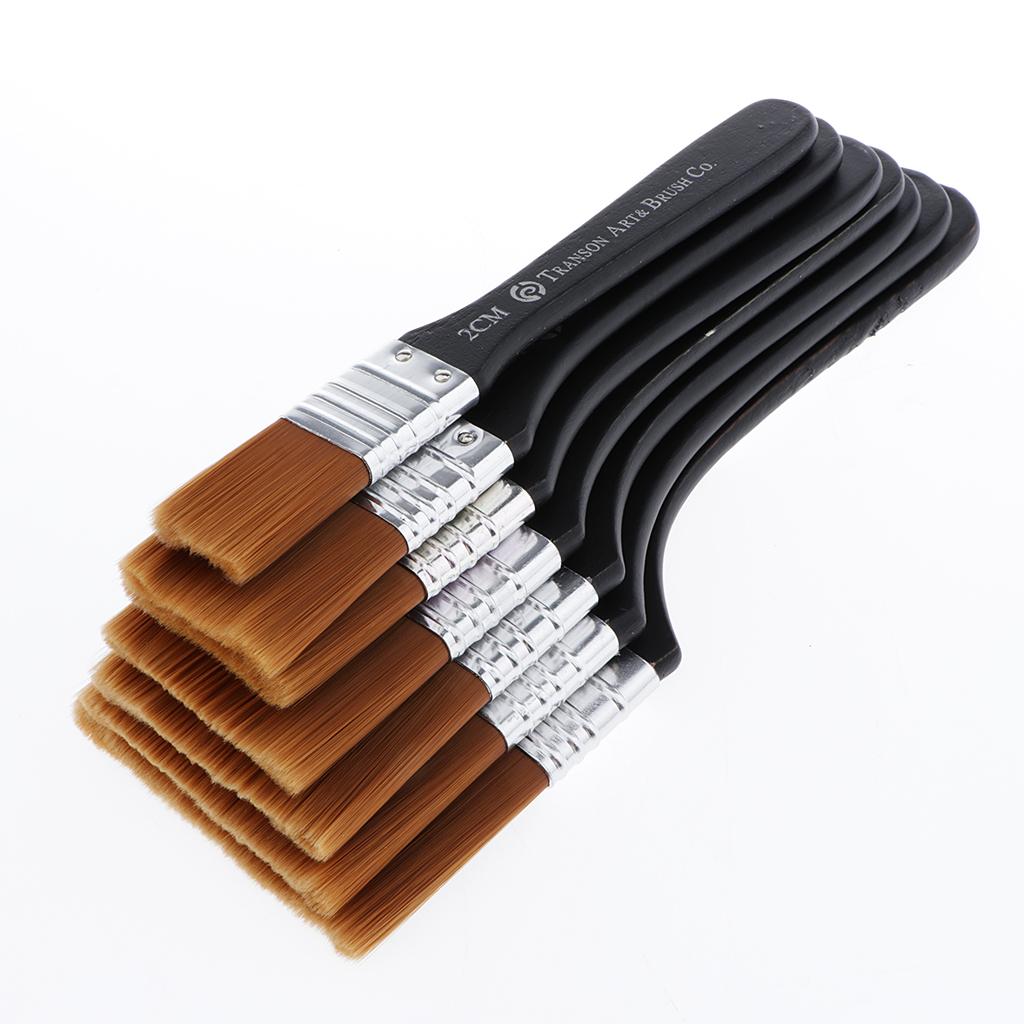 7 Chiếc Nylon Cọ Sơn Cho Acrylic Tinh Dầu Gỗ Dán Tường Màu Nước Nghệ Thuật