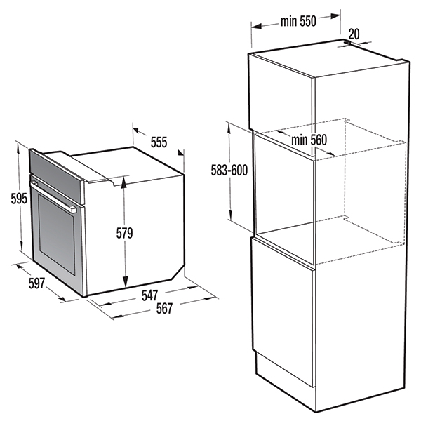 Combo Bếp Từ 4 Vùng Nấu 60cm Gorenje ORA-ITO IT646ORAB + Hút Mùi Treo Tường 60cm Gorenje ORA-ITO  WHI643ORAB + Lò Nướng Âm Tủ BO737ORAB _ Hàng Chính Hãng