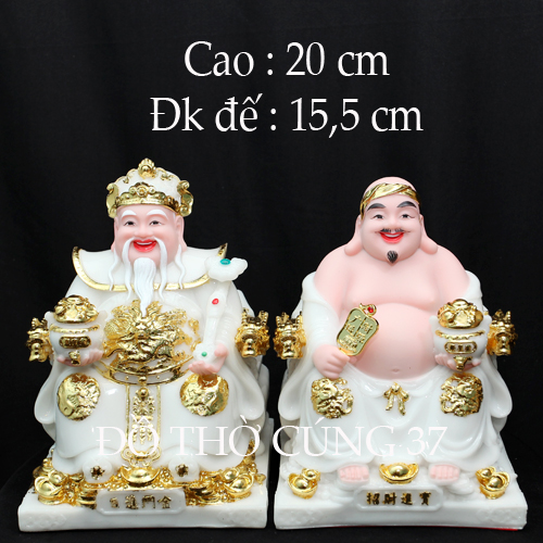 THẦN TÀI THỔ ĐỊA PHÚ QUÝ MÀU TRẮNG