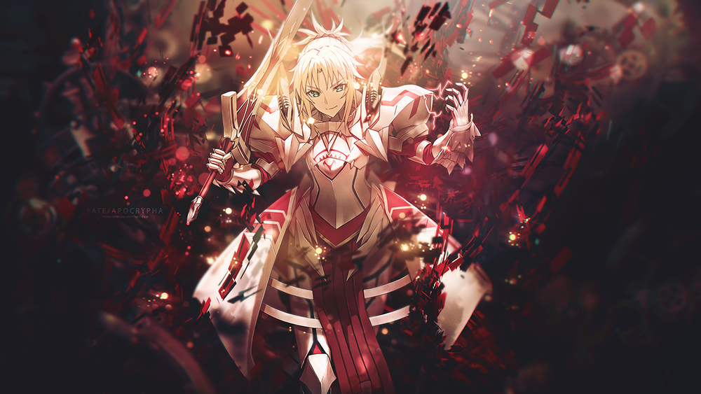 Poster A3 dán tường Anime, decal 30x42 trang trí có keo Fate Apocrypha Wallpapers 3