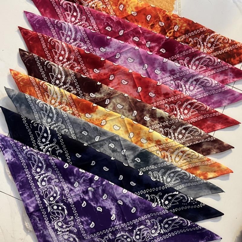 Khăn bandana loang màu nhiều màu size 55x55cm