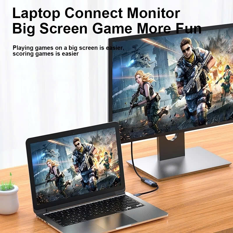 Bộ chuyển thunderbolt 3 usb type c ra hdmi 2.0 4k 60hz Hàng chính hãng - HUB CHUYỂN ĐỔI USB TYPE C