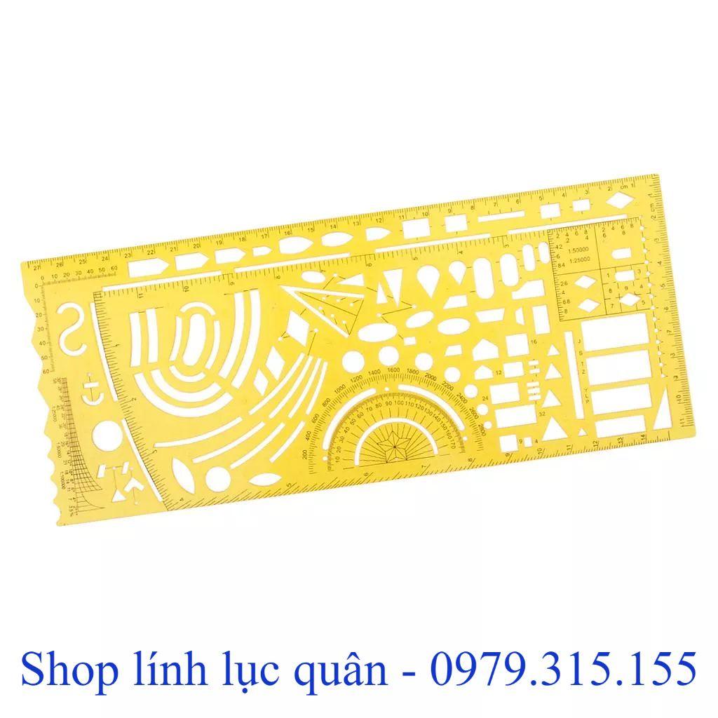 Thước chỉ huy tham mưu vàng 28x11.5cm