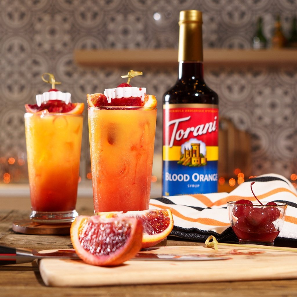 Siro Pha Chế Vị Cam Đỏ Torani Classic Blood Orange Syrup 750ml Mỹ - Hàng Chính Hãng
