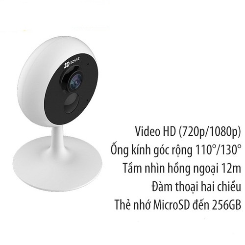 Camera IP WIFI EZVIZ CS-C1C 720P Tặng Kèm Thẻ Nhớ 32GB - HÀNG CHÍNH HÃNG