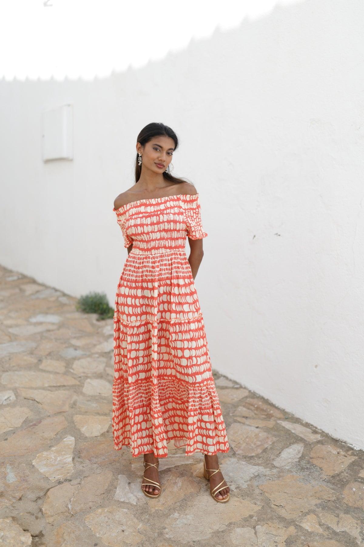 Maxi Trễ Vai Cotton Cao Cấp Luna Llena