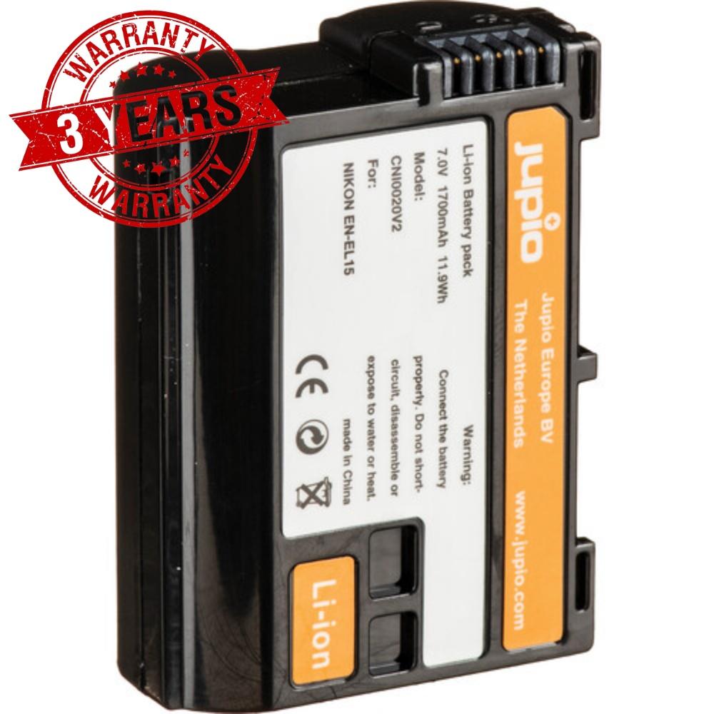 Pin máy ảnh hàng chính hãng Jupio EN-EL15 1700mAh 11.9Wh dùng cho Nikon