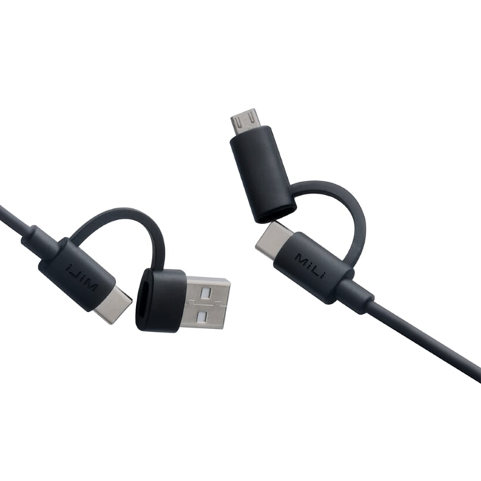 Dây Cáp Sạc 4 Trong 1 Input USB Type-C/USB-A và Output USB Type-C/Micro USB MiLi 1m - HX-L41 - Hàng Chính Hãng