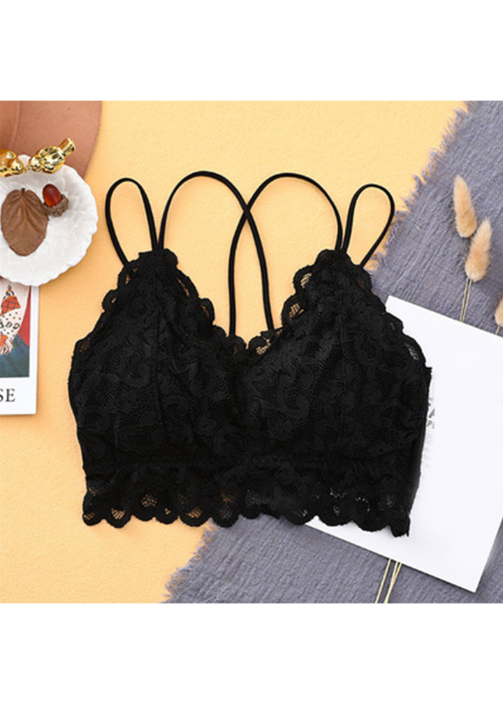 Mua Áo Bra Ren Đen 2 Dây Chéo Lưng Kiểu Gợi Cảm Nhẹ Nhàng Thoáng Khí Thoải Mái Có Mút Nâng Ngực Co Dãn Tốt Mua Áo Bra Ren Đen 2 Dây Chéo Lưng Kiểu Gợi Cảm Nhẹ Nhàng Thoáng Khí Thoải Mái Có Mút Nâng Ngực Co Dãn Tốt