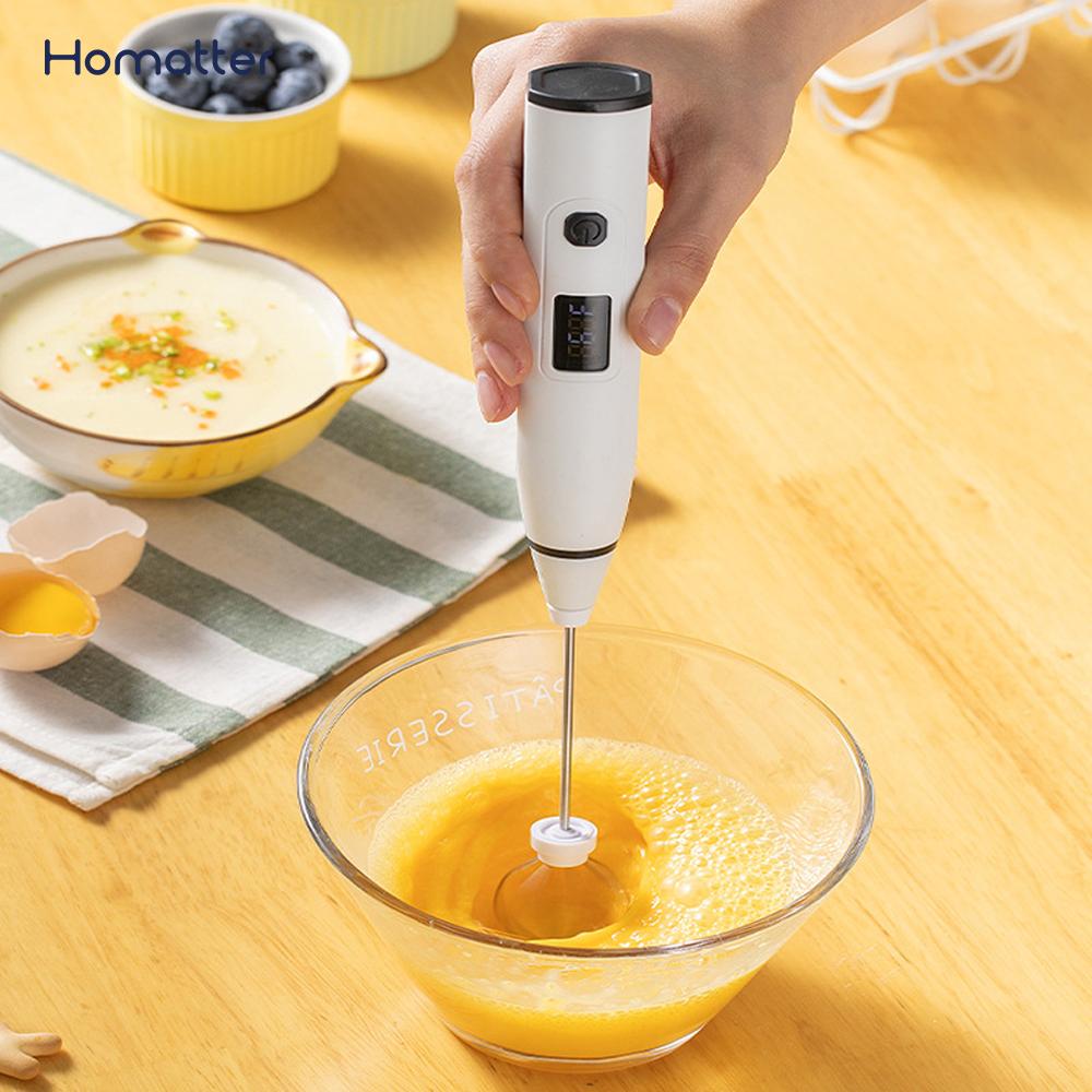 Homatter Trứng Be Điện Máy Đánh Trứng Nhỏ Nướng Công Cụ Kem Máy Xay Sinh Tố Trứng-Phá Vỡ Máy Trứng Dụng Cụ Sạc Usb