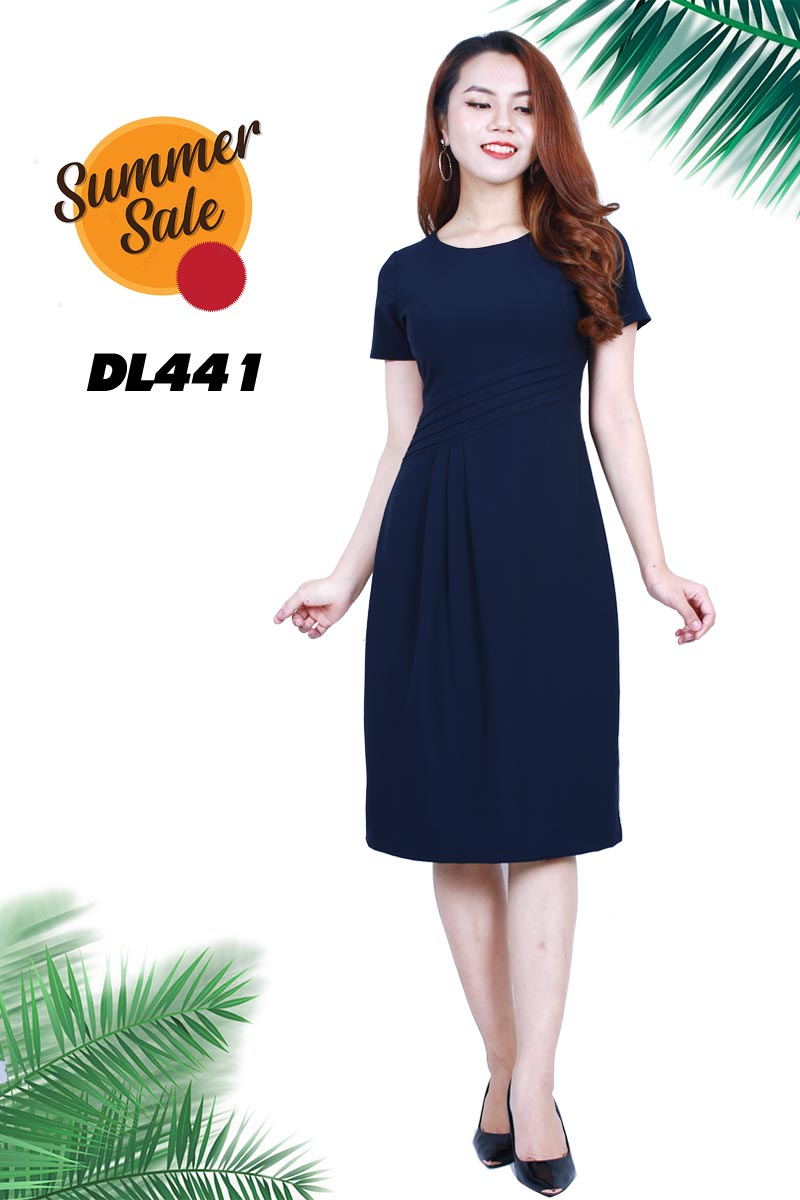 Đầm Suông Xếp Ly Gọn Dáng ThoiTrangXinh