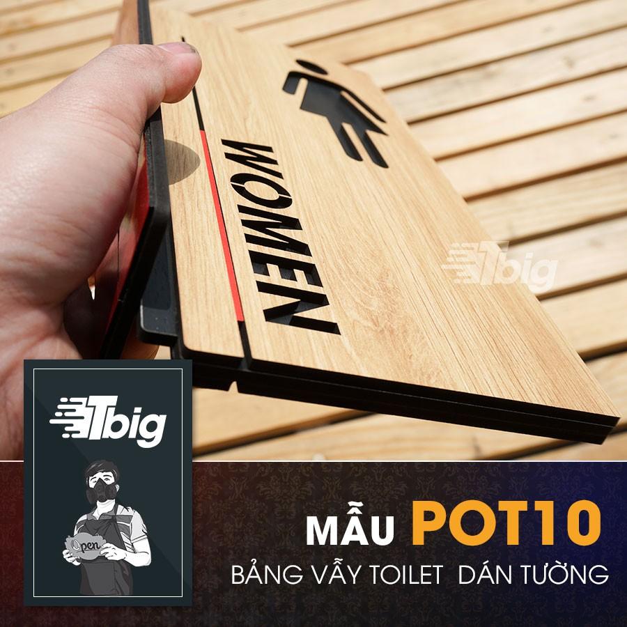 Bảng vẫy toilet gắn tường decor sang trọng POT10