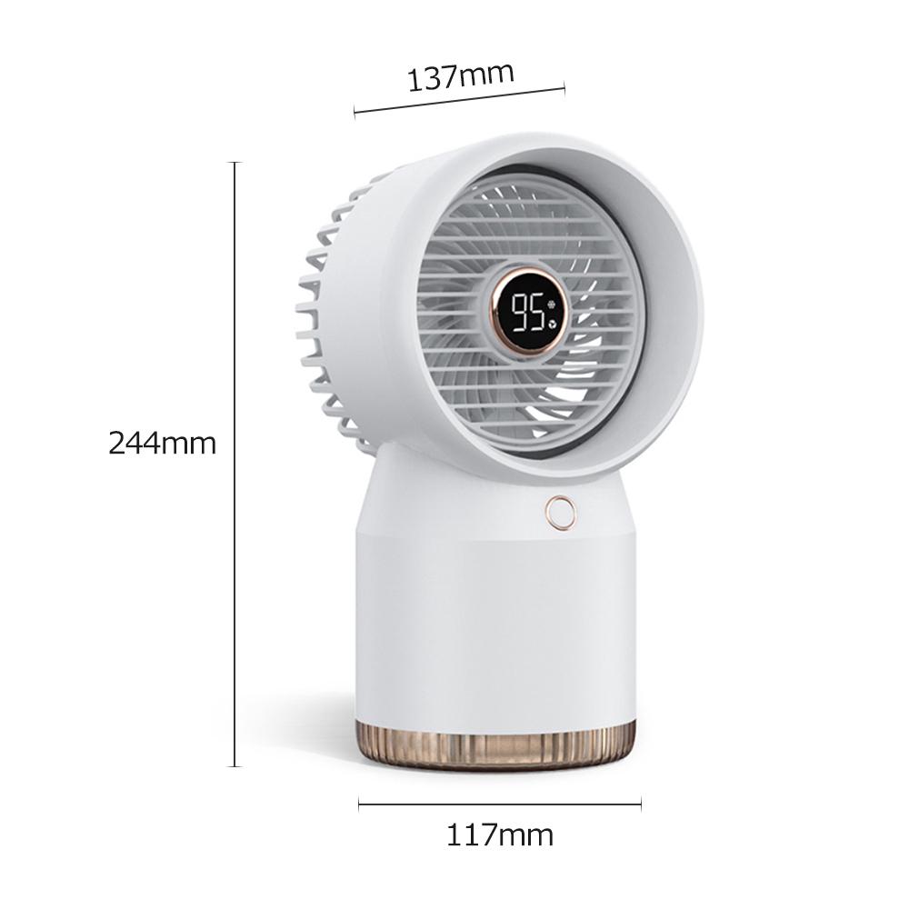 Quạt Di Động Mini Nhỏ Phun Sương Tạo Độ Ẩm Usb Màn Hình Kỹ Thuật Số