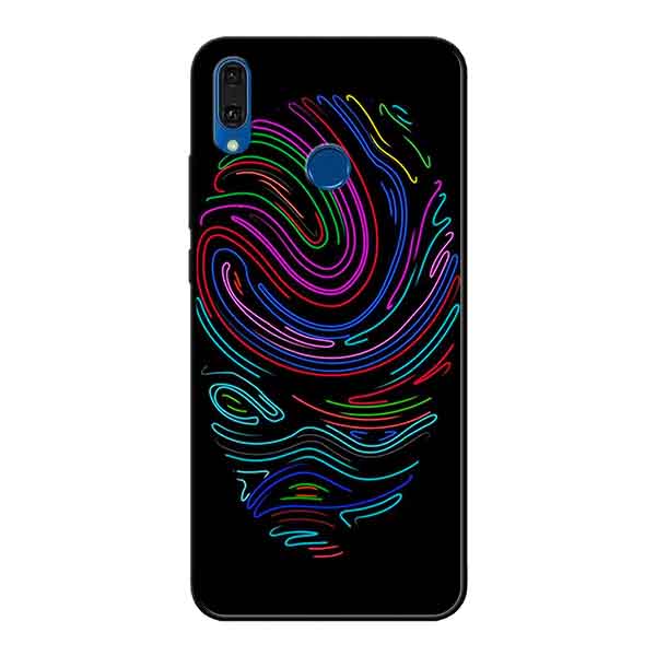 Hình ảnh Ốp Lưng in cho Huawei Y9 2019 Mẫu Vân Tay Neon - Hàng Chính Hãng