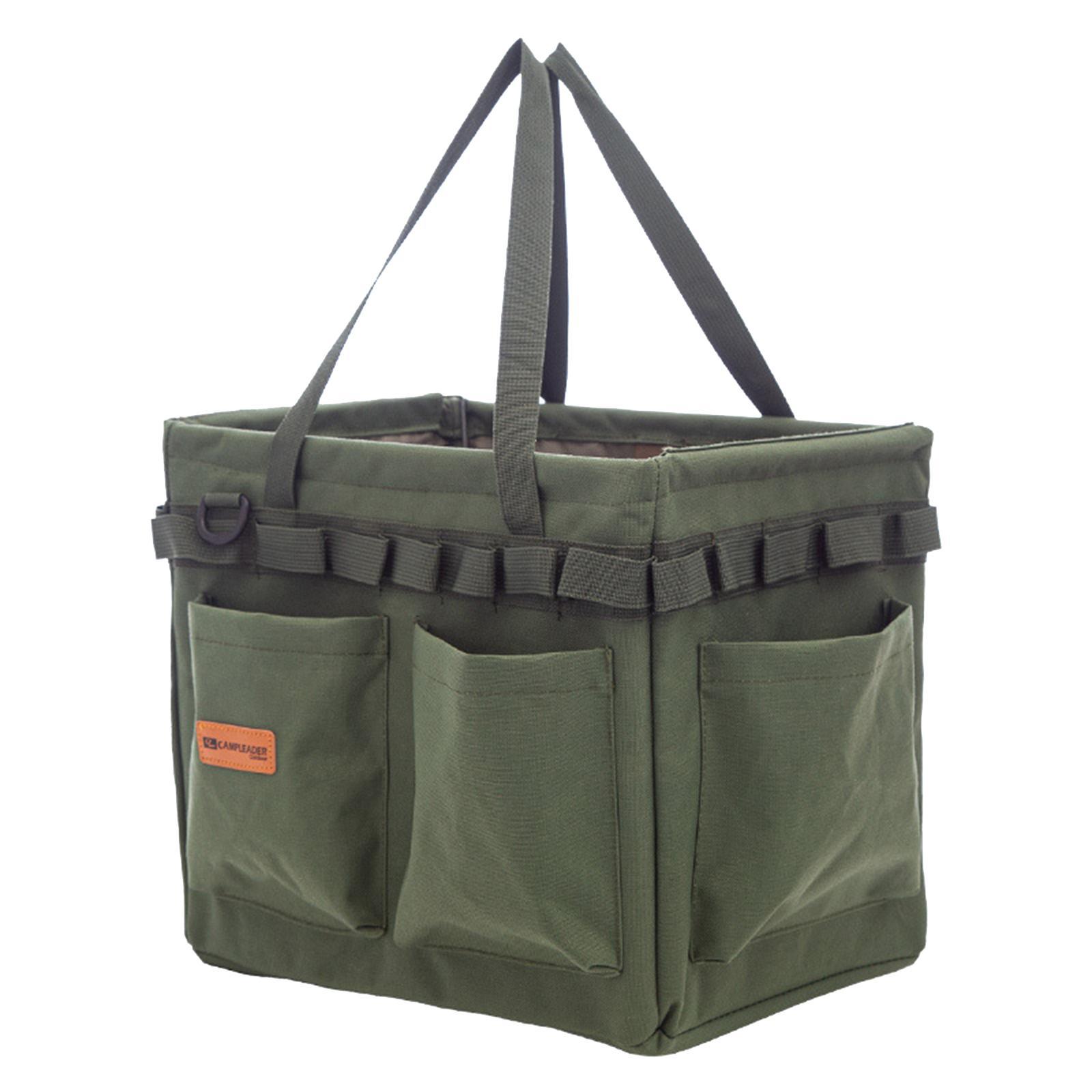 Outdoor Folding Storage Box Camping Tool Bag Green