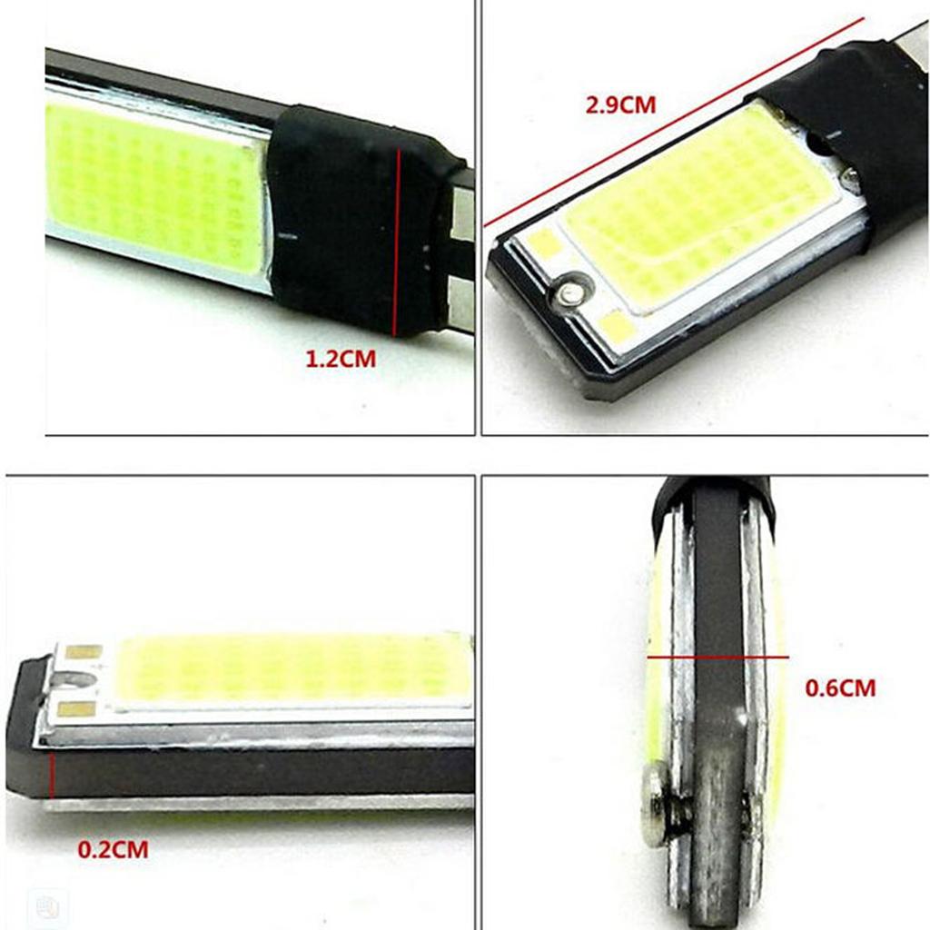 2PCS T10 194 168 6W LED No Error Side Lamp Wedge Light Bulb White