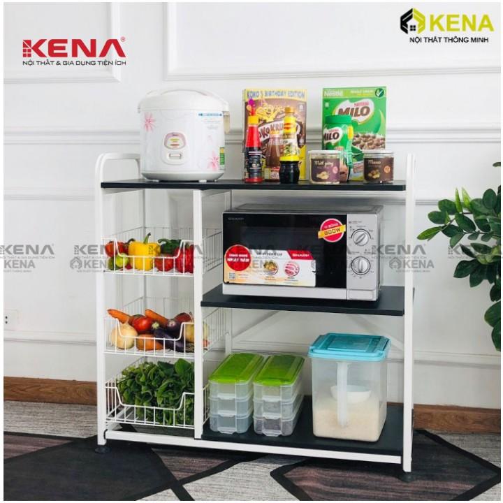 Kệ để lò vi sóng, kệ bếp đa năng KENA phủ sơn tĩnh điện KN 138-3