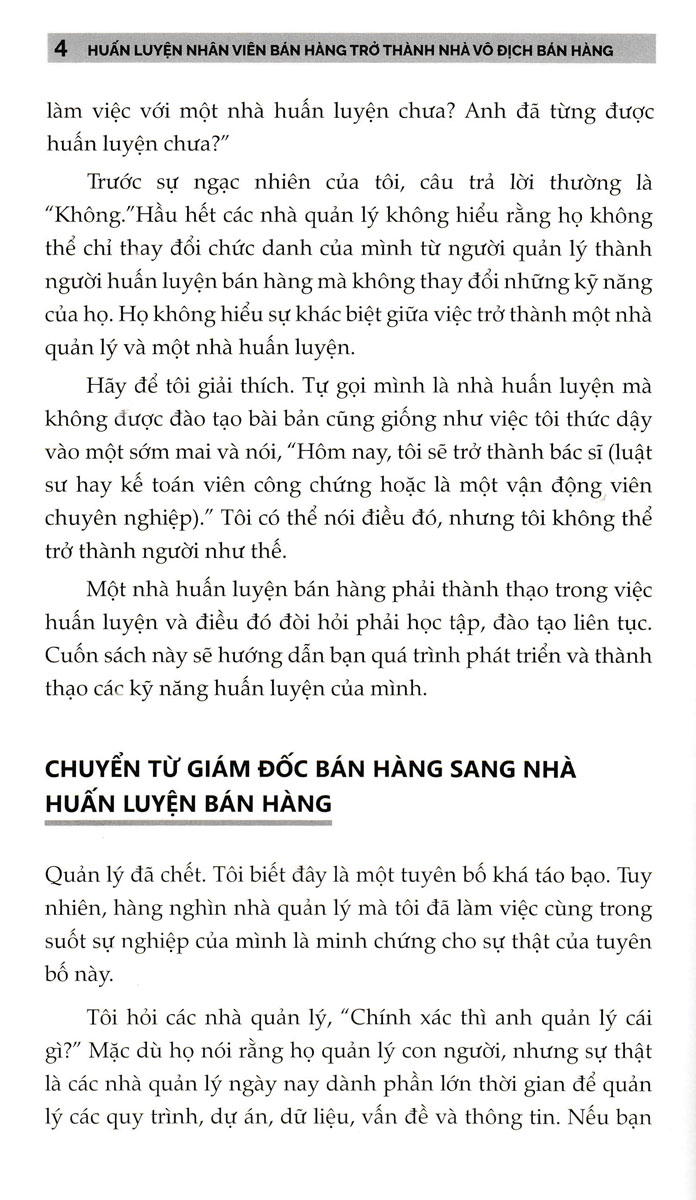 Coaching Salespeople Into Sales Champions - Huấn Luyện Nhân Viên Bán Hàng Trở Thành Nhà Vô Địch Bán Hàng