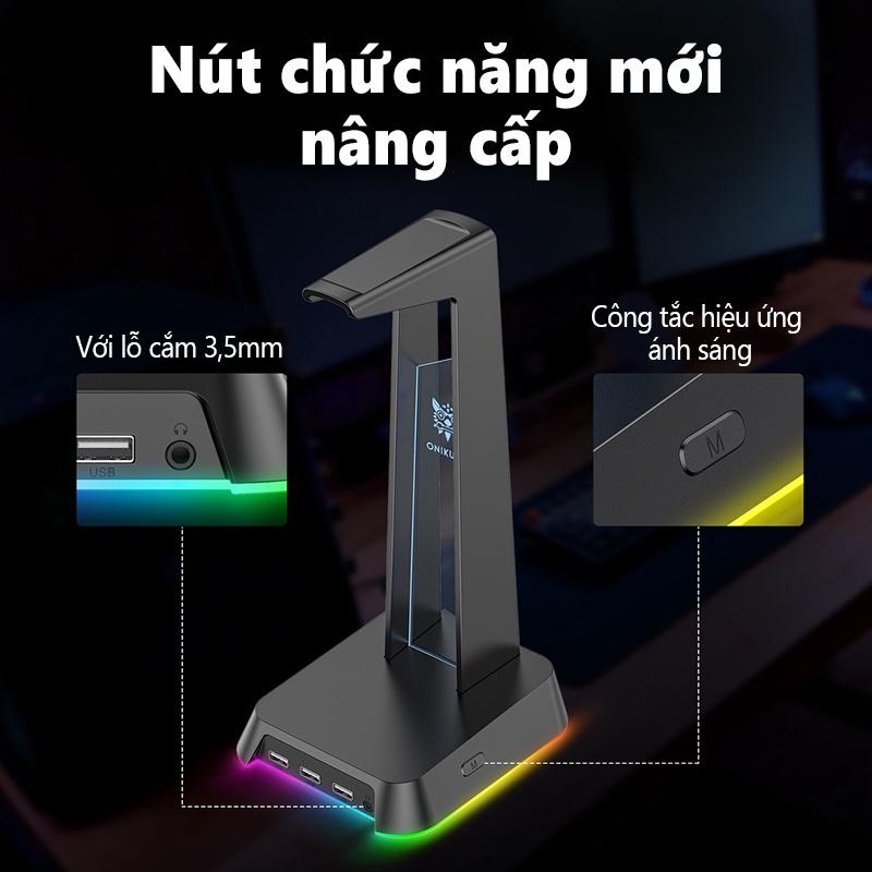 Chân đế tai nghe di động ONIKUMA ST-2 với đèn RGB cho tai nghe chụp qua tai