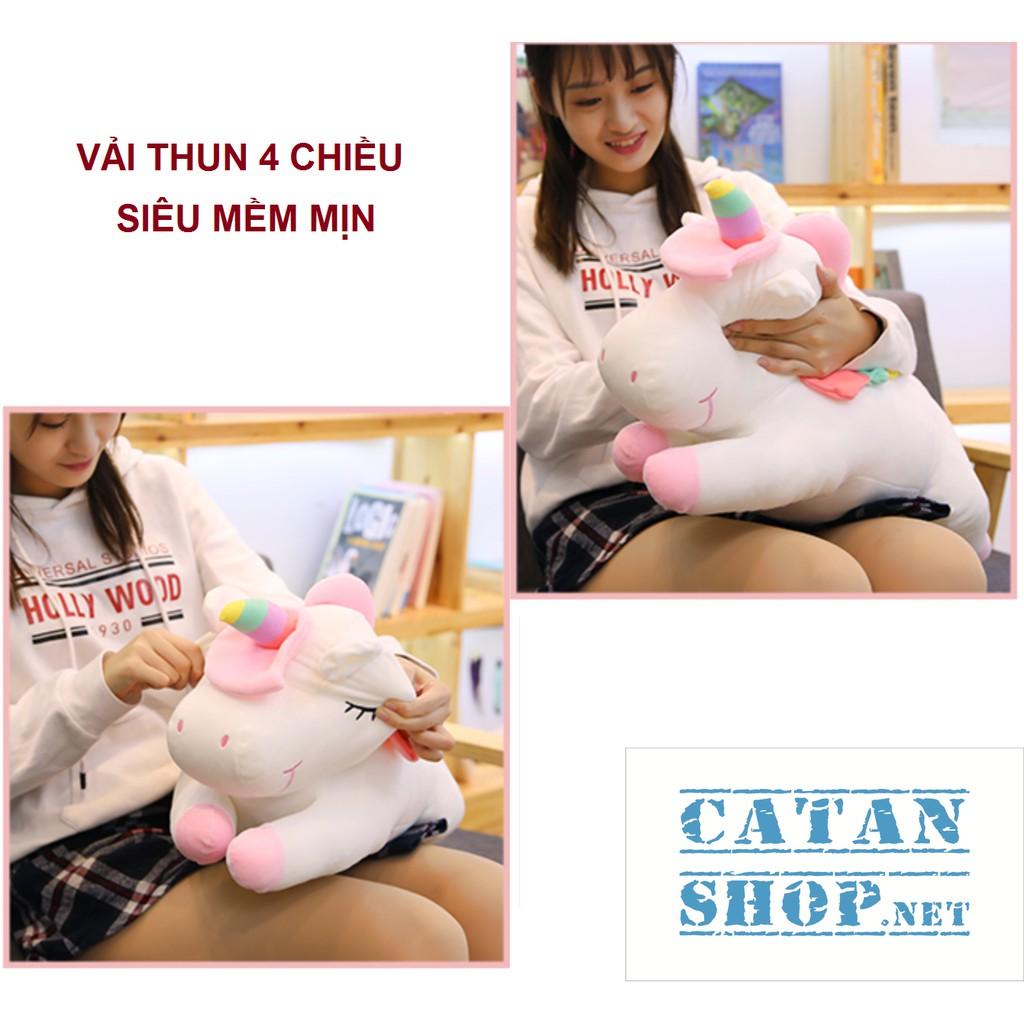 Gấu bông CATAN shop,Gối mền kỳ lân 3 trong 1 siêu cute,nỉ nhung cực mịn,chăn gối văn phòng unicorn ngựa 1 sừng, quà tặng