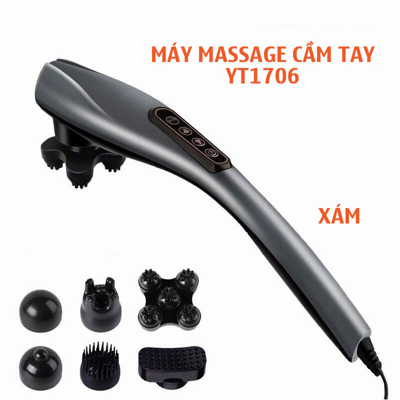 Máy Massage Cầm Tay Đa Năng Cao Cấp YT1706 - Mát Xa Chuyên Sâu Cho Cổ, Vai Gáy, Bụng, Lưng, Cánh Tay, Chân - Giảm Đau Mỏi Toàn Thân Cho Dân Văn Phòng, Gymer, Người Già, Người Lao Động Nặng - Món Quà Tuyệt Vời Cho Ông Bà, Bố Mẹ Người Thân Trong Gia Đình