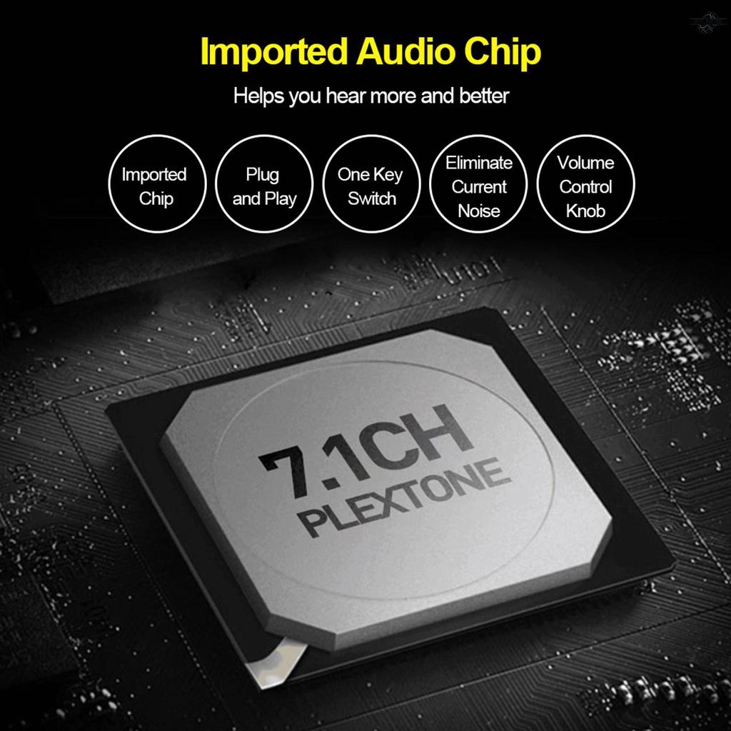 Thẻ Âm Thanh Ngoài Gs3 Usb 2.0 7.1 Kênh Điều Khiển Âm Lượng Micro Cho Laptop Pc