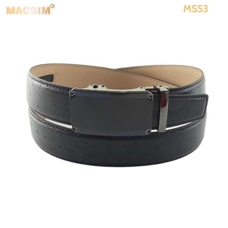 Thắt lưng nam -Dây nịt nam da thật cao cấp nhãn hiệu Macsim MS53