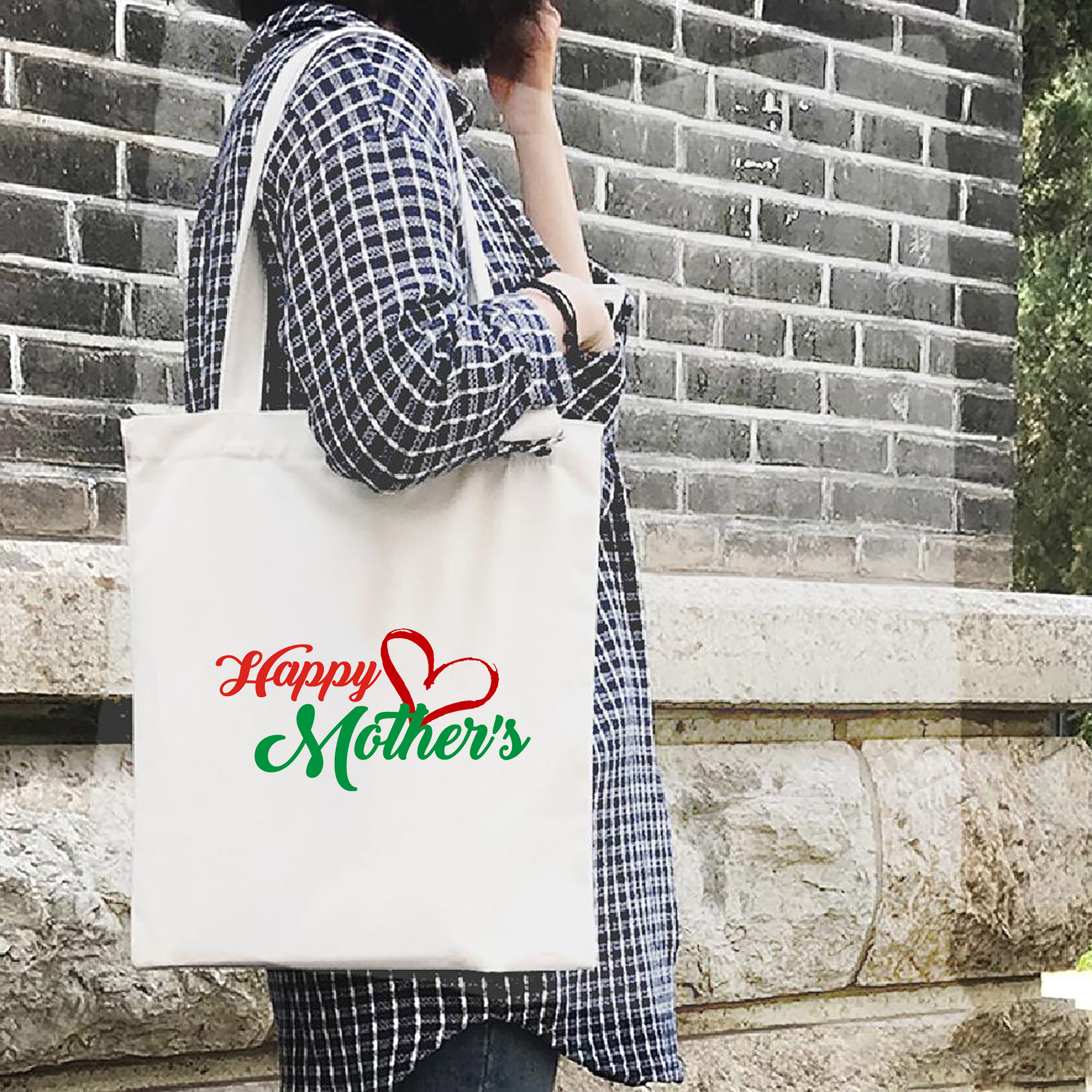 Túi Vải Đeo Vai Tote Bag In Hình Happy Mother Day , Ngày Của Mẹ - Mẫu020