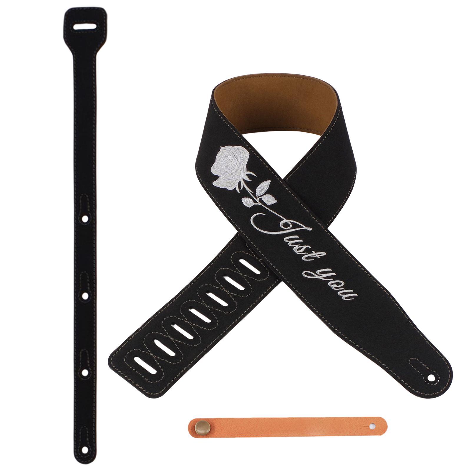 Guitar Strap Adjustable Strap Bass Acoustic Electric Guitar Accessories Black