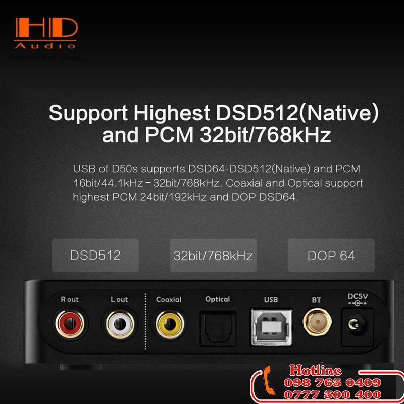 GIẢI MÃ TOPPING D50S- Bộ Giải Mã Âm Thanh DSD512 PCM 768khz,32bit - Chính hãng