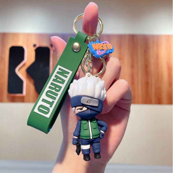 Móc khóa Naruto Sasuke Itachi Jiraiya Kakashi Gaara PVC loại tốt