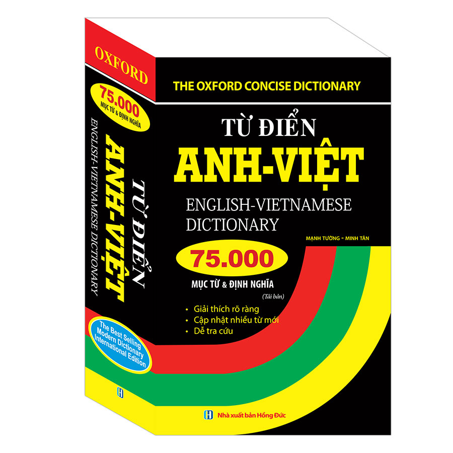 Hình ảnh Từ Điển Anh Việt 75000 Mục Từ Và Định Nghĩa (Tái Bản 2019)