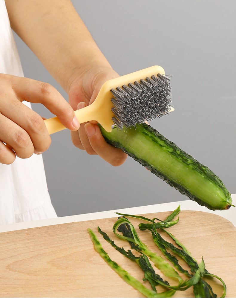 Dụng Cụ Chà Rửa Củ Quả Kèm Dao Bào Gọt Đa Năng