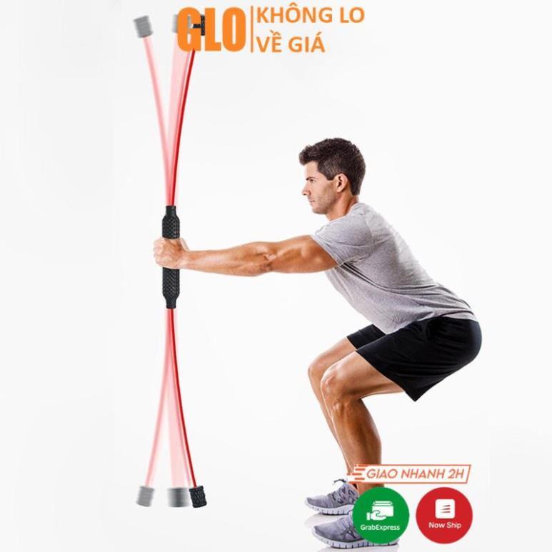 Dụng Cụ Fitness Tập Thể Dục, Thanh Rung FLEX BAR Đàn Hồi Tập Gym Đa Năng Làm Gọn Cơ Thể Săn Chắc