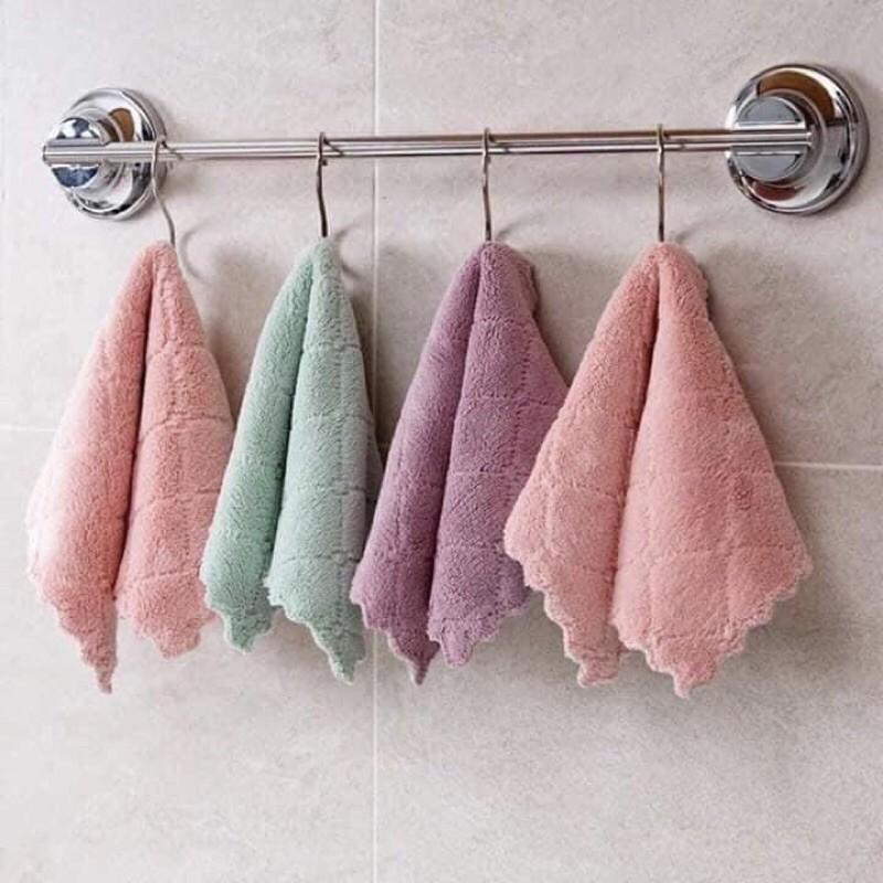 COMBO SET 10 CÁI KHĂN LAU ĐA NĂNG 2 MẶT NHUNG SAN HÔ MỀM MỊN