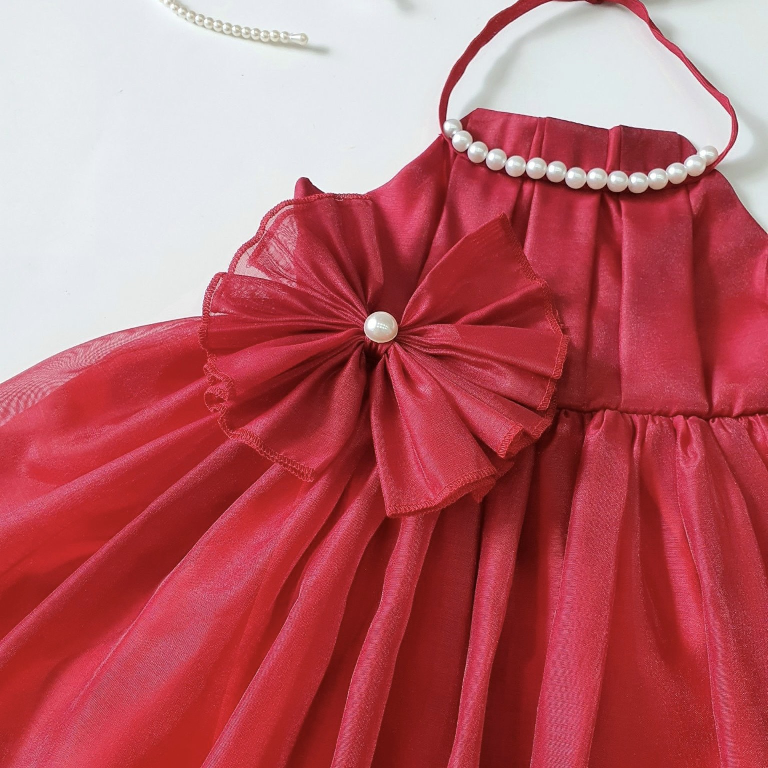 [4-28kg] Đầm Váy Yếm Đỏ Công Chúa NHÍM XÙ KIDS Cho Bé Gái 1 Tuổi Đến 8 Tuổi V092