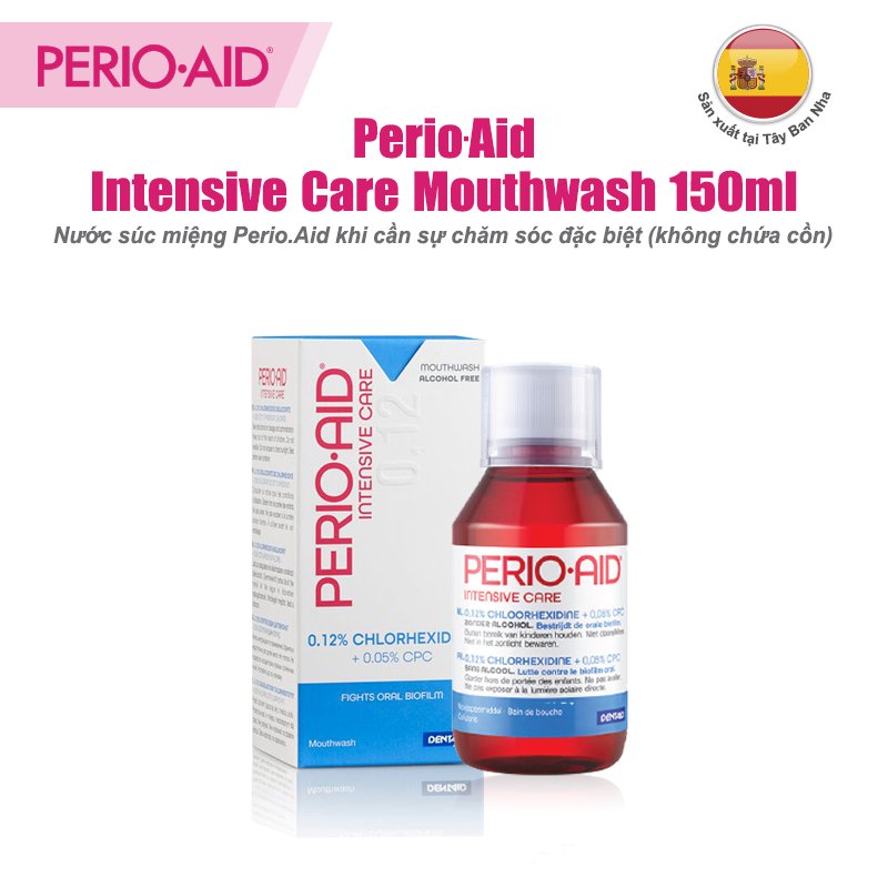 Nước súc miệng ngăn mảng bám, chống viêm Perio.Aid Intensive Care 150ml