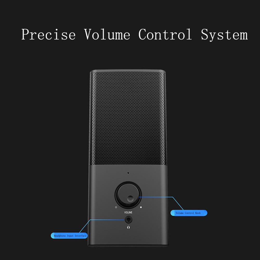 Aux stereo vòm âm nhạc loa rgb thanh âm thanh cho máy tính 2.0 pc home máy tính xách tay loa tv loa màu: màu đen