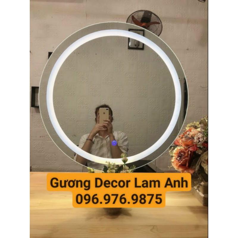 Gương Tròn Viền Đèn Led 3 Màu - Gương Trang Điểm - Đường Kính 40cm, 50cm, 60cm