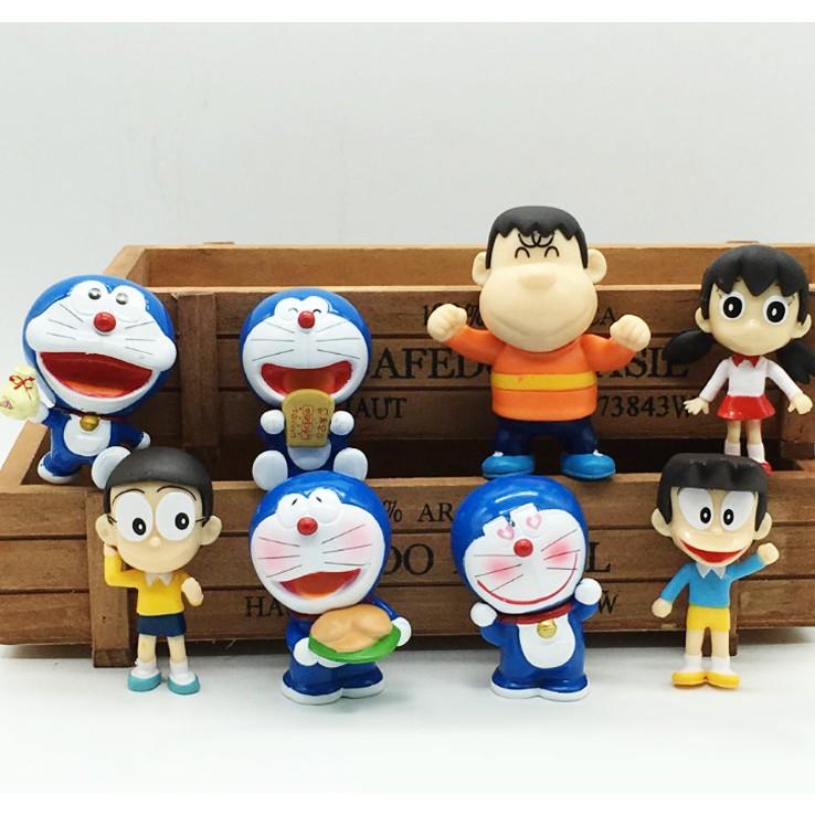 Mô hình Doraemon full bộ cả 8 em quà tặng trang trí