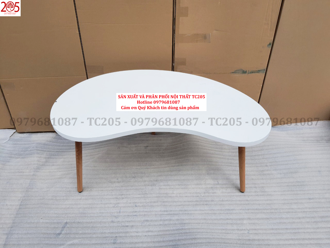 BÀN TRÀ/BÀN SOFA HÌNH HẠT ĐẬU 3 CHÂN