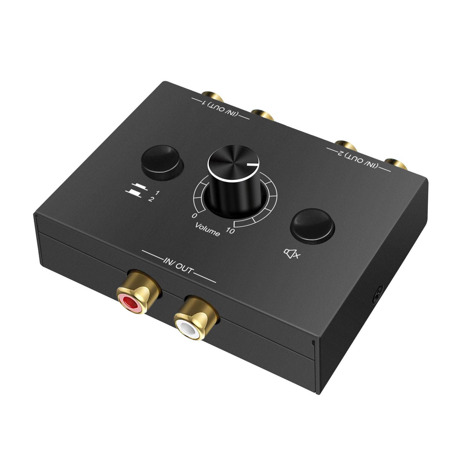 L / R Stereo Audio Bi-Directional Switcher for Computer Home Earphone Amp