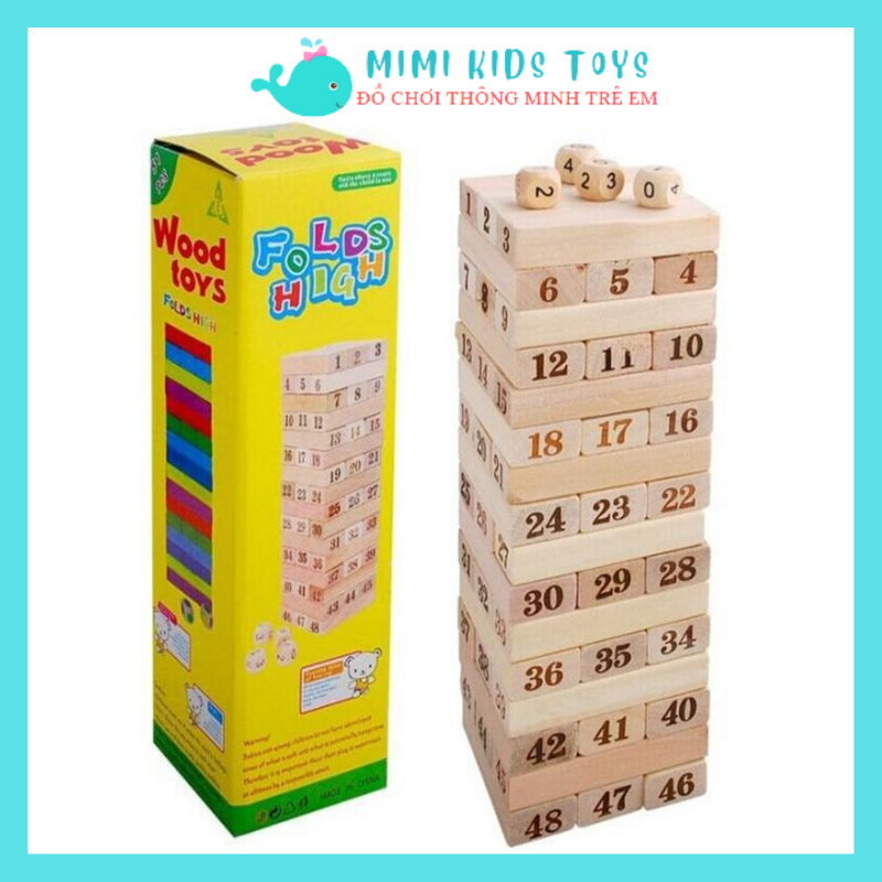 Đồ chơi rút gỗ 48 thanh size lớn - DOMINO cho bé