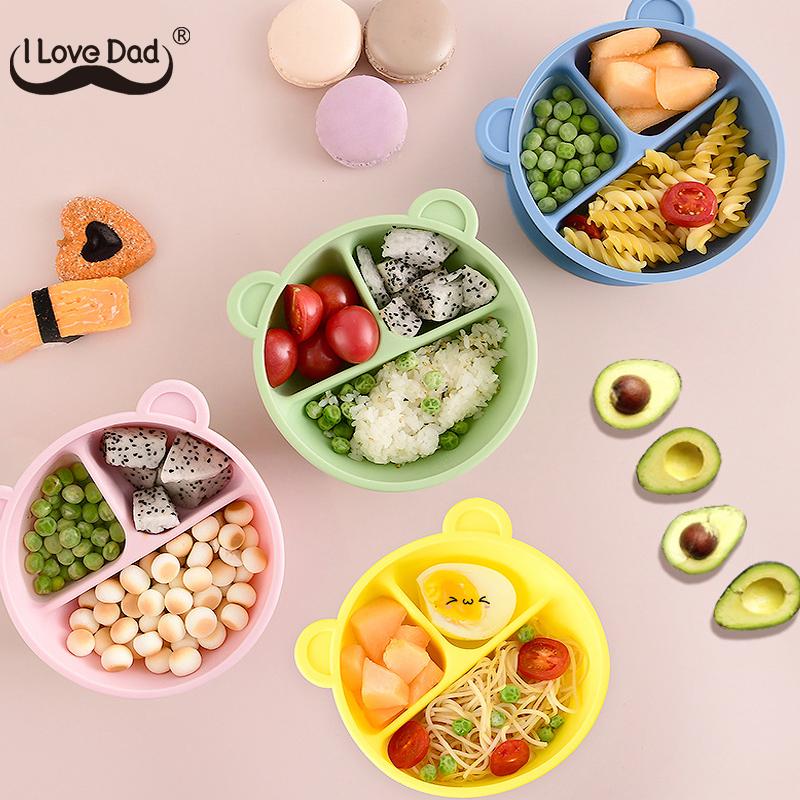 Ốp Tô Cho Bé Hoạt Hình Chống Trượt Chống Thấm Nước Trẻ Em Tấm Hút Chống Rơi Món Ăn Cho Bé Ăn Dặm Thứ Bộ Đồ Ăn