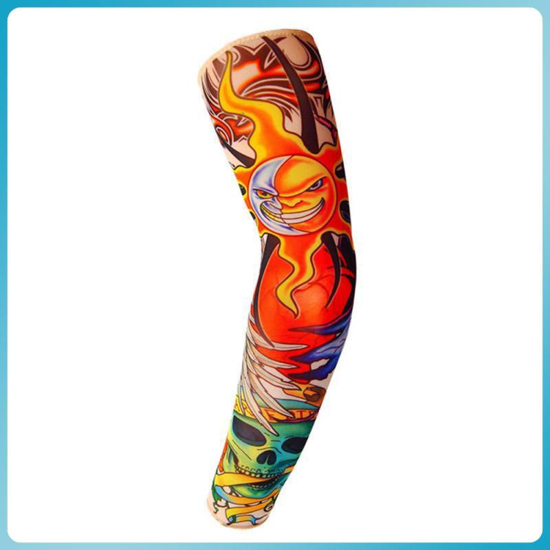 Hình Xăm Tay Thoáng Khí Mồ Hôi Bấc UV Chống Nắng Bảo Vệ Cánh Tay Bảo Vệ Cho Đi Xe Đạp Câu Cá Tay Full Cánh Tay Tay Color: H Size: 1PCS