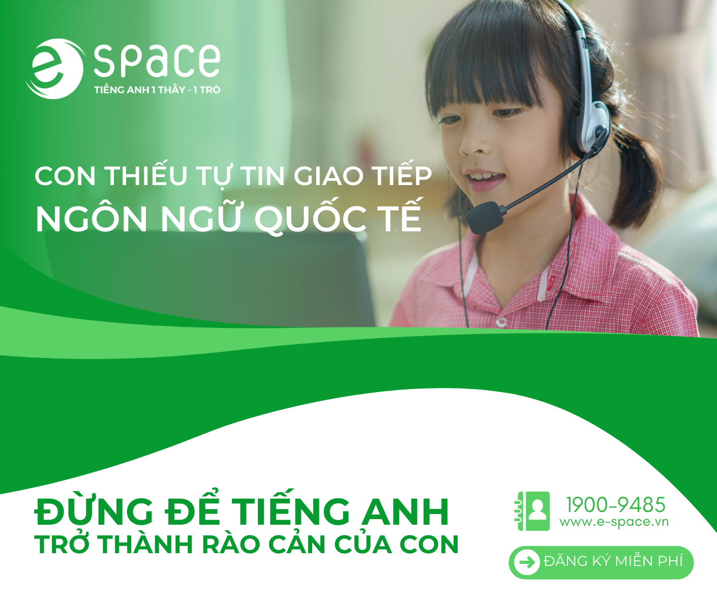[e-space.vn] Khóa học online 1 kèm 1 - Tiếng Anh cho trẻ em