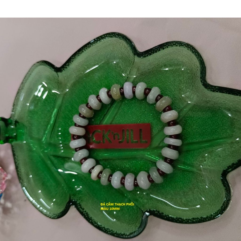 Vòng tay đá Cẩm Thạch mix kiểu - Size đá 10mm. Hợp mệnh Thủy- mệnh Kim